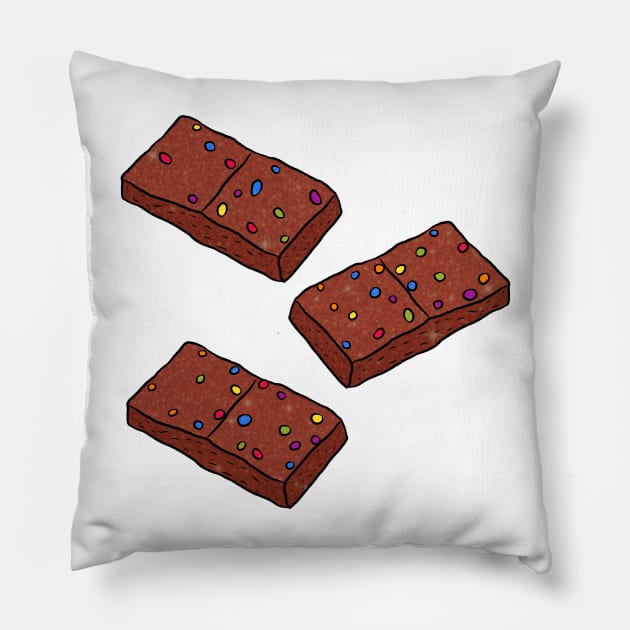 Brownies Pillow by RoserinArt