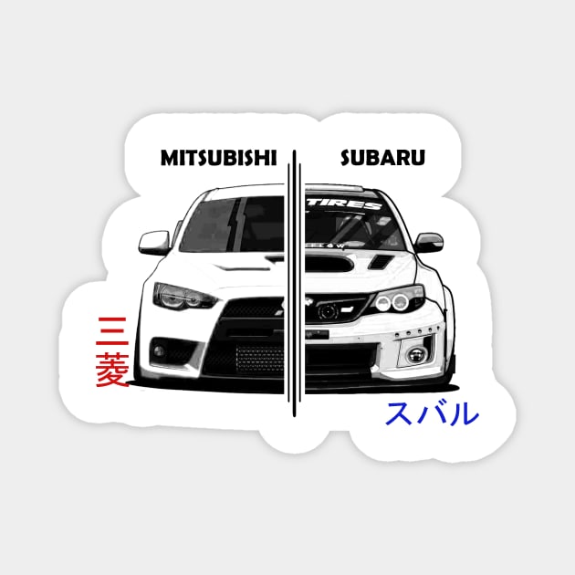 Mitsubishi Lancer EVO and Impreza WRX STI Magnet by T-JD