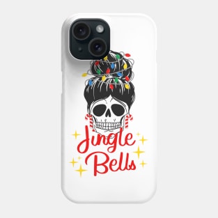 Red and Black Illustration Skull Phone Case