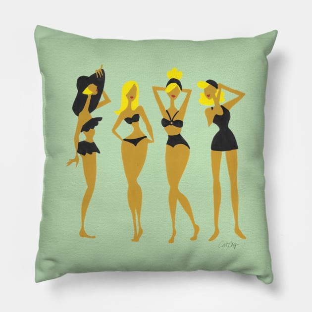 Bombshells - Blonde Pillow by CatCoq