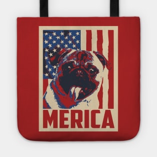 Pug Merica 4th Of July Tote