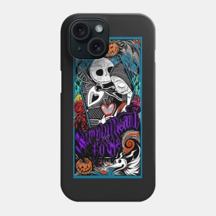 Simply Meant To Be Jack and Sally, the nightmare before Christmas, jack skellington, halloween, pumpkin king Phone Case