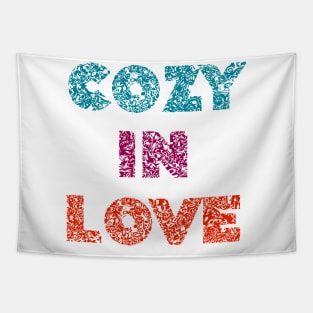 Cozy in love Art Deco Typography Design Tapestry