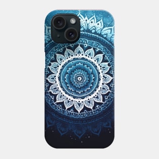 Trendy Purple Teal Flower Mandala Design Background Phone Case