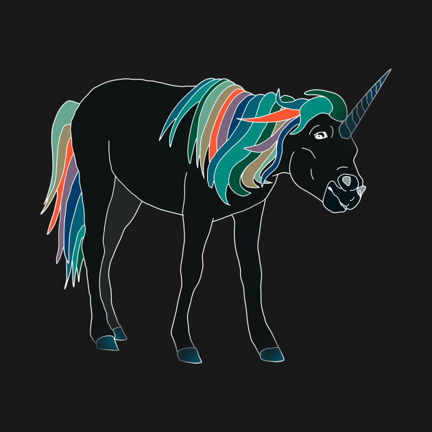 Black Unicorn - Unicorn - T-Shirt | TeePublic