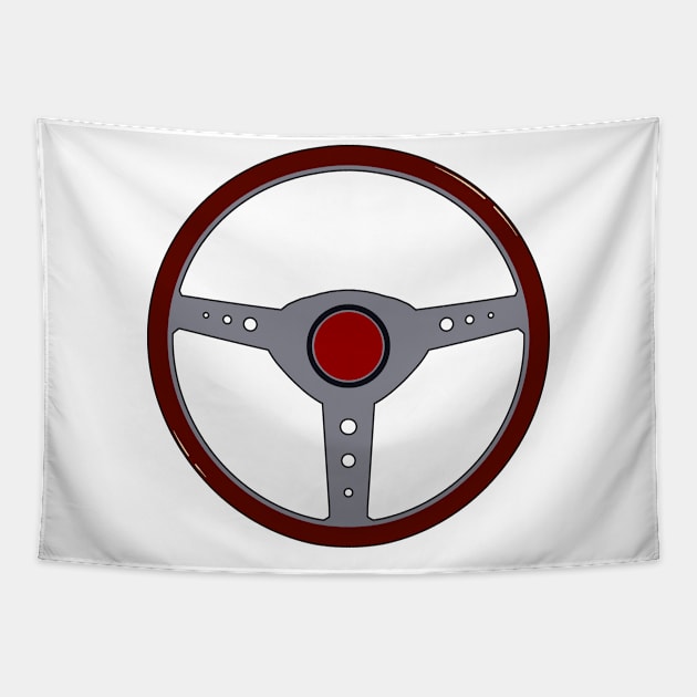 Steering Wheel Car Driving Tapestry by FlashDesigns01