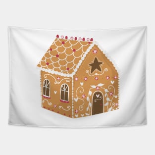 Christmas Gingerbread House Tapestry