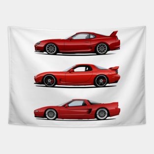 Japan Red Beasts Tapestry