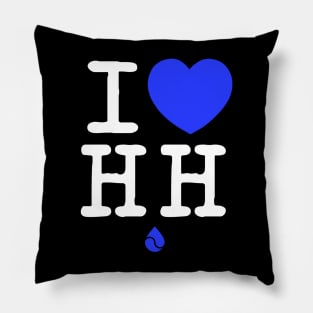 I Love Hydro Homies White Pillow