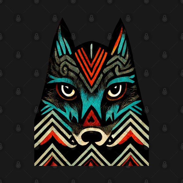 Aztec Wolf II by CatyArte