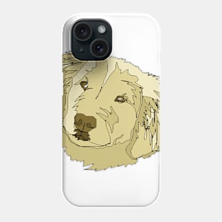 Golden Scribbles Puppy Phone Case