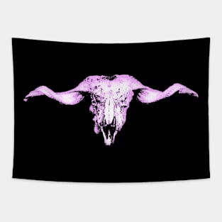 Aries Skull Purple Tapestry