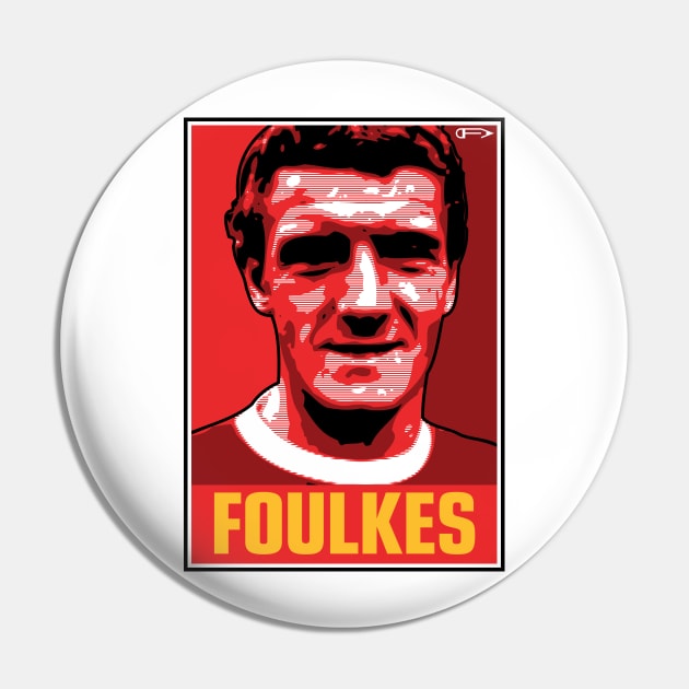 Foulkes - MUFC Pin by David Foy Art