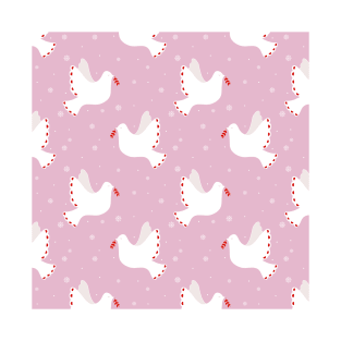 Christmas Dove Pattern T-Shirt