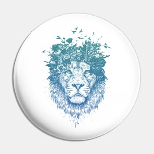 Floral lion Pin