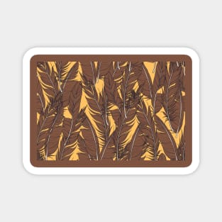 Brown Feather Seamless Pattern Magnet