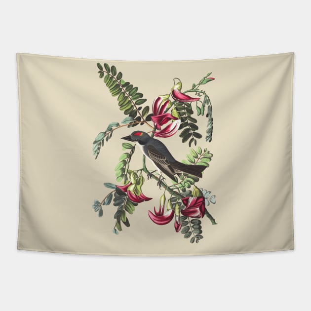 John James Audubons Piping Flycatcher Tapestry by Dystopianpalace