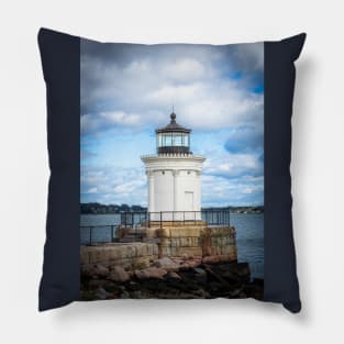 Bug Light Under a Dramatic Sky Vertical Pillow