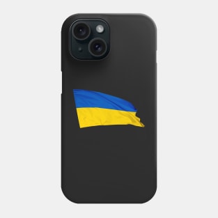 Waving flag of Ukraine Phone Case