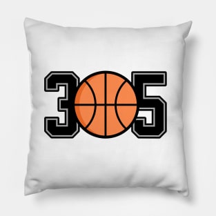 305 Miami Basketball Pillow