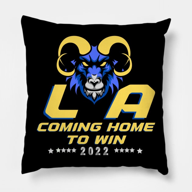 LA Rams FOOTBALL - WINNERS Pillow by J_Joseph_Designs