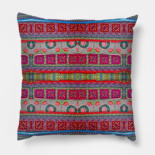 Sari Fabric Indian Pillow by IAKUKI