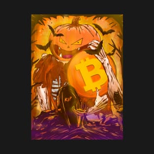 pumpkin king with bitcoin T-Shirt