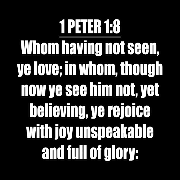 Bible Verse 1 Peter 1:8 by Holy Bible Verses