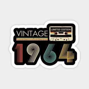 Vintage 1964 Limited Edition Cassette 60th Birthday Magnet