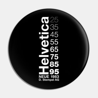 Helvetica Neue 1983 Typeface Design Pin