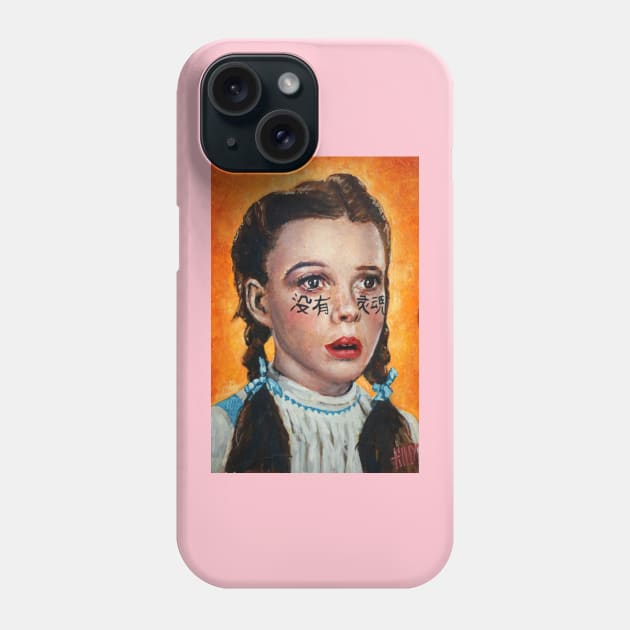 No Soul | Surreal Portrait of Dorothy | Wicked Witch | Face Tattoo | Acid Bath Psychedelic Surreal Tyler Tilley Painting Phone Case by Tiger Picasso