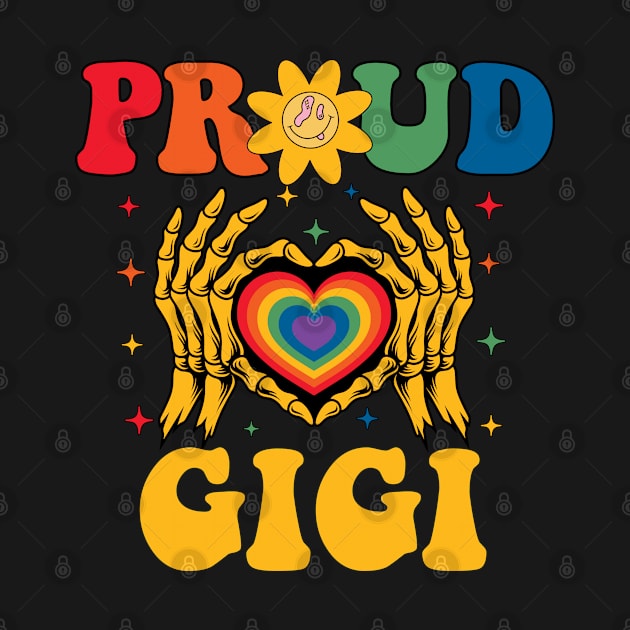 Rainbow Skeleton Heart Proud Gigi LGBT Gay Lesbian Pride by Vixel Art