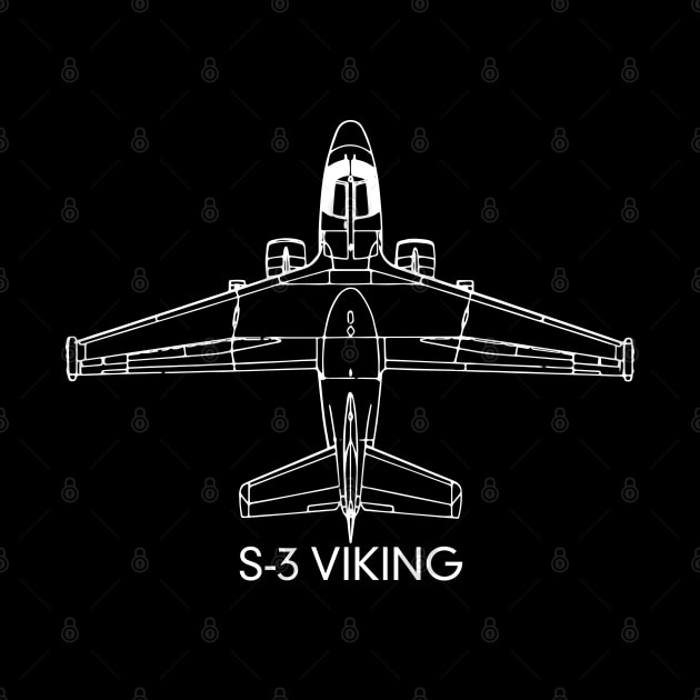 S-3 Viking Anti-submarine Jet Plane Blueprint Diagram by Battlefields