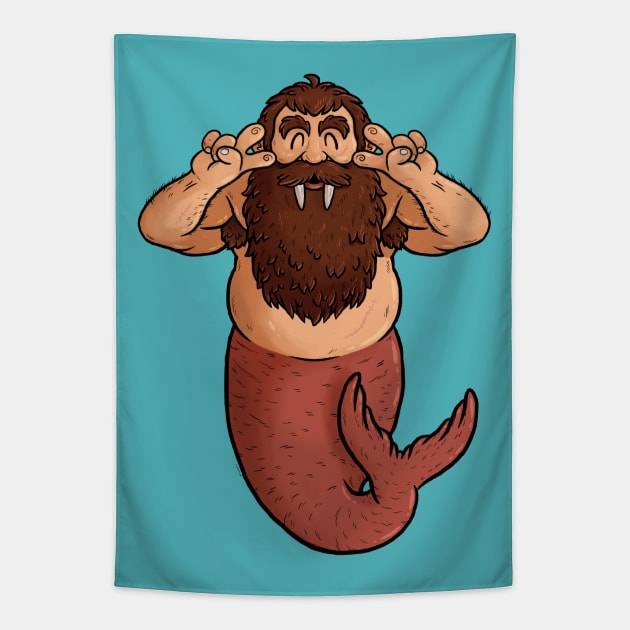 Walrus Man Tapestry by JenniferSmith