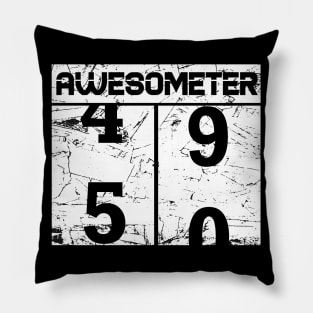 Awesometer 50th birthday Pillow