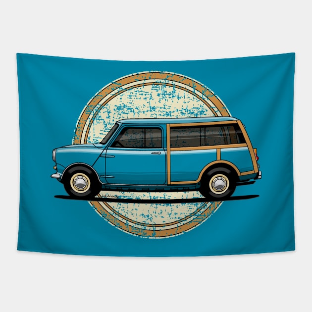 The cutest Station Wagon ever! Tapestry by jaagdesign