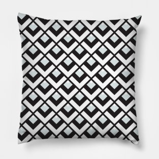 Black and White Vintage Diamonds Pillow