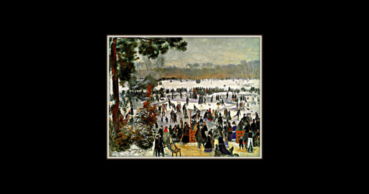 Renoir Skaters in the Bois de Boulogne Fine Art Sticker TeePublic