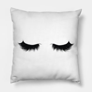 black eyelashes Pillow