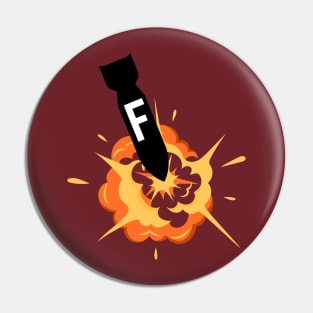 F bomb- a funny saying design Pin