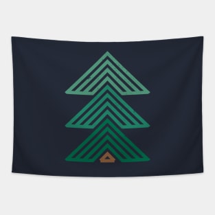 Geometric Mountain Cabin Tapestry