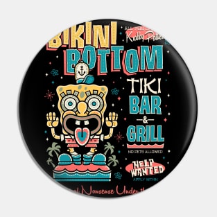 Bikini Bottom Tiki Bar - Vintage Surf - Hawaii Island Vacation Pin