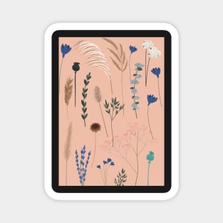 pampas and dried flower design Magnet