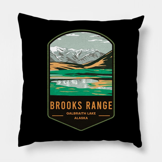 Brooks Range Galbraith Lake Pillow by JordanHolmes