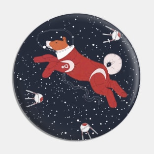 Laika - Space Dog Pin