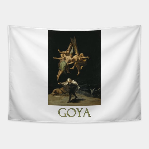 Witches in Flight (1798) by Francisco Goya Tapestry by Naves