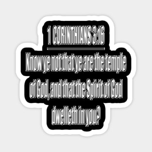 Bible Verse 1 Corinthians 3:16 Magnet