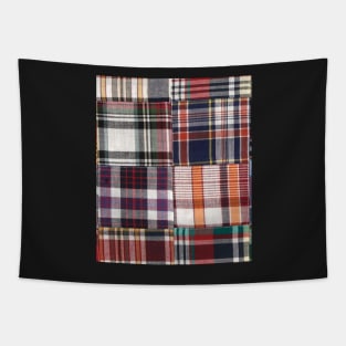 Madras ,Preppy Patchwork Madras Tapestry