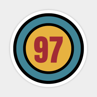 The Number 97 - ninety seven - ninety seventh - 97th Magnet