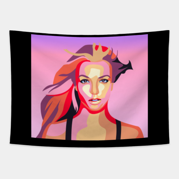 Britney Spears Vector Art Britney Spears Tapestry Teepublic